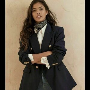 Banana Republic Captain's Blazer Gold Button Blazer Jacket Black Size 2